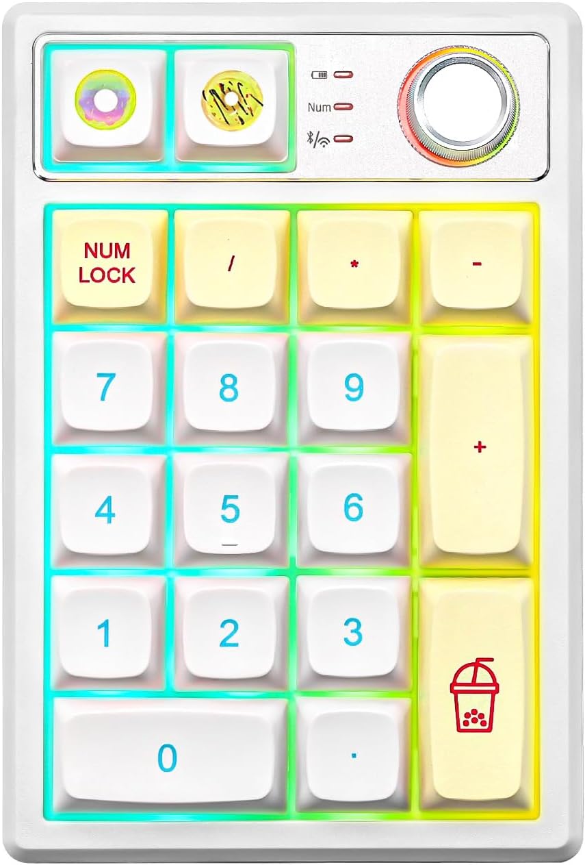 Amazon.com: YUNZII YZ19 Wireless Mechanical Number Pad,19 Keys Numeric ...