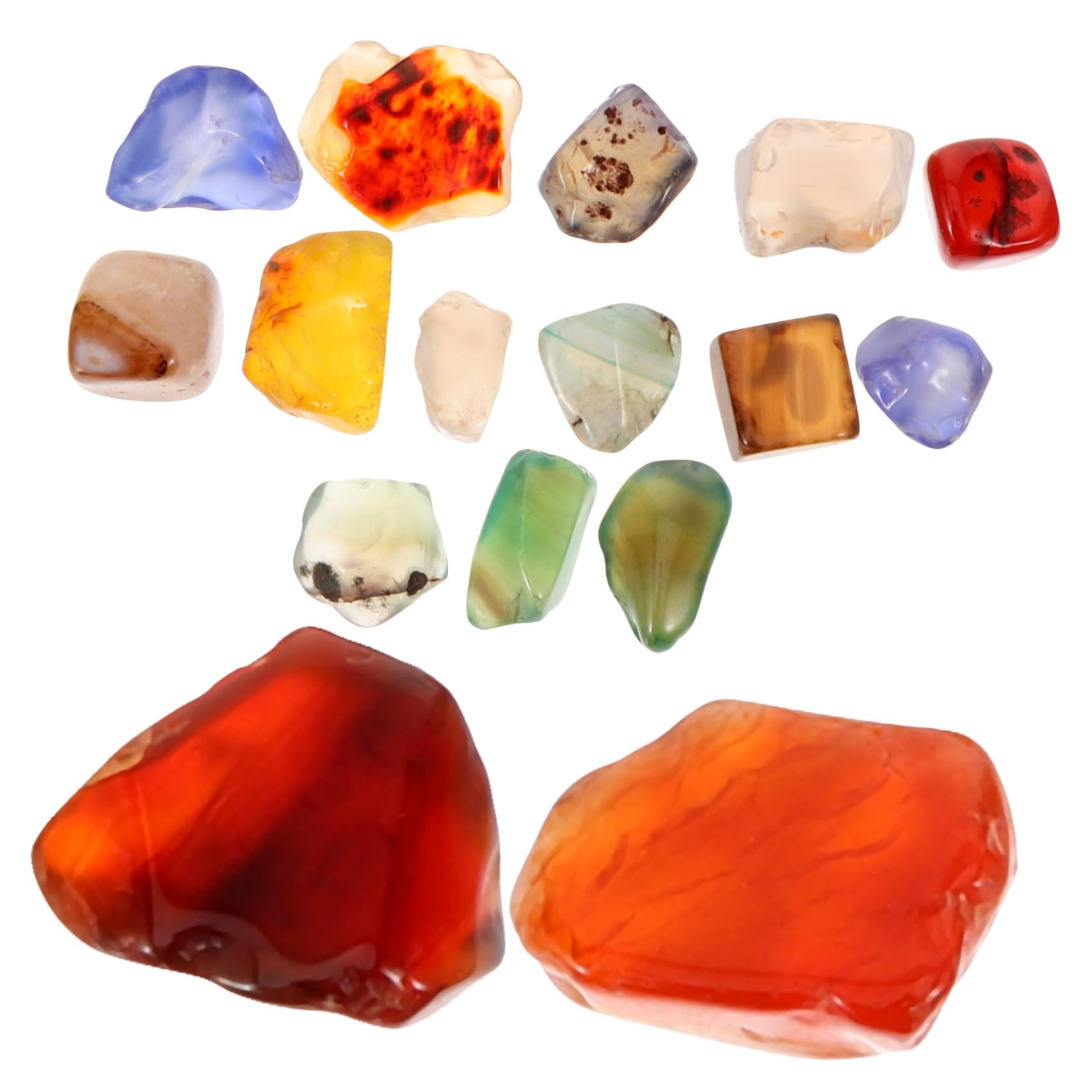 Artibetter 3 Sätze Achat-Edelsteinperlen Kieselsteine ​​für Aquarien Fischbecken schaukelt Kies Dekorationen für Aquarien Aquarienkies schmückt Terrarienkies Felsen Aquariumstein Colorful