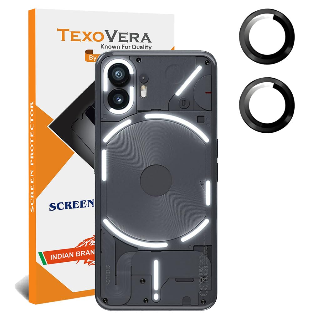 TexoVera Camera Screen Guard For Nothing Phone 2 Camera Tempered camera lens Protector (Black) (B0CZKZ231X) Amazon Price History, Amazon Price Tracker