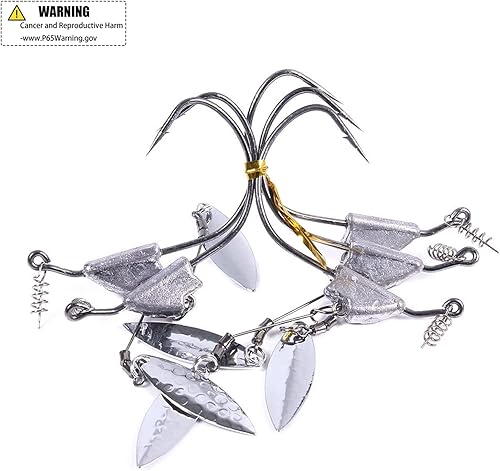 Miniatura 2 de Ganchos de pesca con peso de quilla con accesorio de cuchilla, señuelos de pesca, cabezas de plantilla, anzuelos de pesca Twistlock con peso,