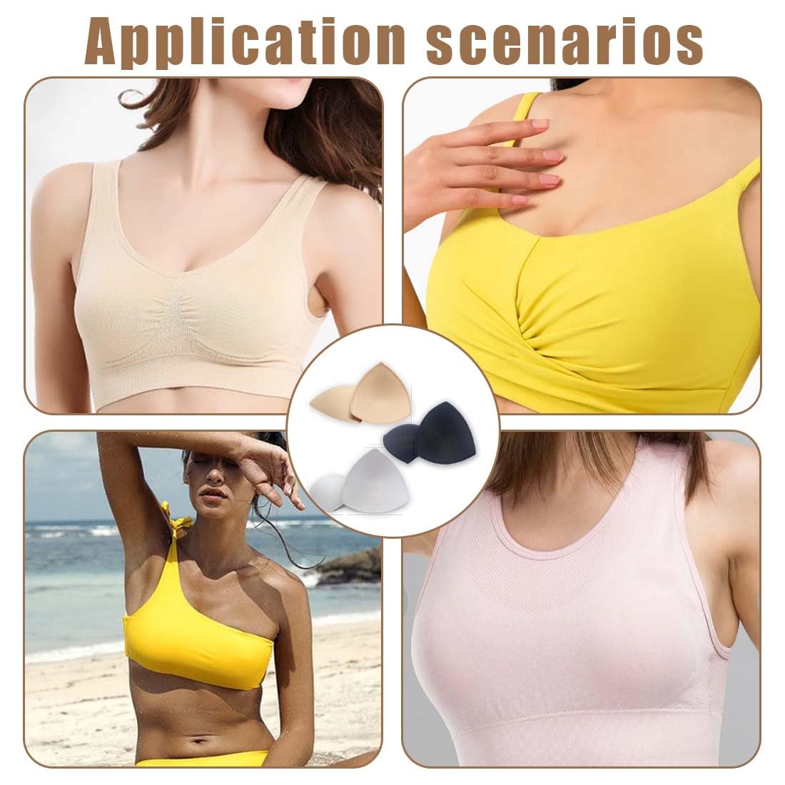 Spalline Reggiseno Autoadesive - 6 Confezioni In Silicone Antiscivolo (Beige, Nero, Bianco) - Foto 10