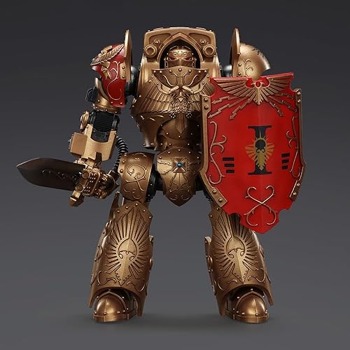 Miniatura 7 de JOYTOY Warhammer The Horus Herejy 118 Figura de acción Legio Custodes Contemptor Galatus Dreadnought Collection 11.81 pulgadas modelo regalos de
