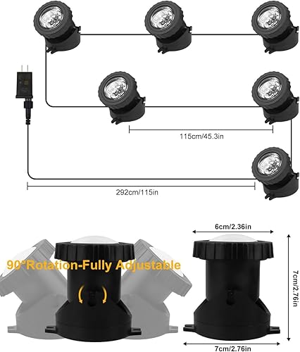 Miniatura 2 de Luces subacuáticas RGB, fuente sumergible LED súper brillante, focos de paisaje de colores, control de aplicación Bluetooth IP68 impermeable para