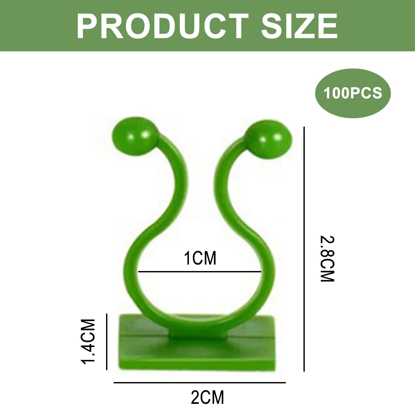 Onezebra 100 pcs Plant Clips for Climbing Plants Self Plant Wall Clips,Durable Climbing plant support,AdhesiveClimbing Plant Support - Image 2