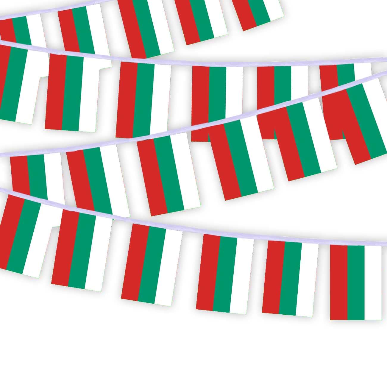 30 PCS Bulgaria Flag String,32 FT Bulgarian Decor Bunting,Decoration Banner for Outdoor Indoor Patio Yard Decor — image 1