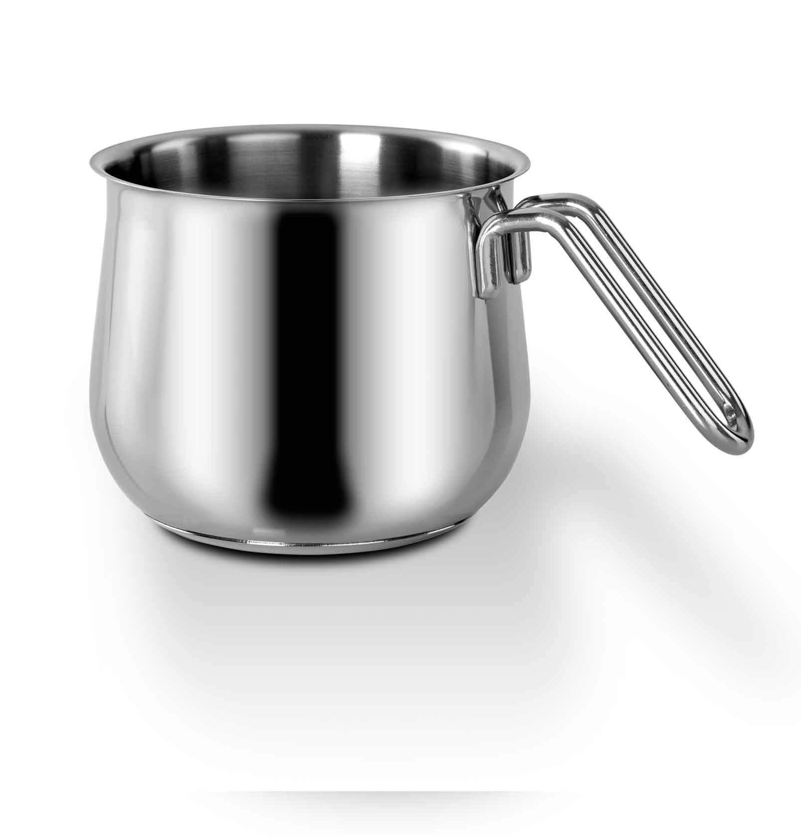 Batteria 11 pz, Acciaio Inox 18/10, Adatta a tutti i piani cottura induzione compresa, Include 2 pentole + 3 casseruole + 1 tegame + 1 bollilatte + 4 coperchi, Made in Italy.