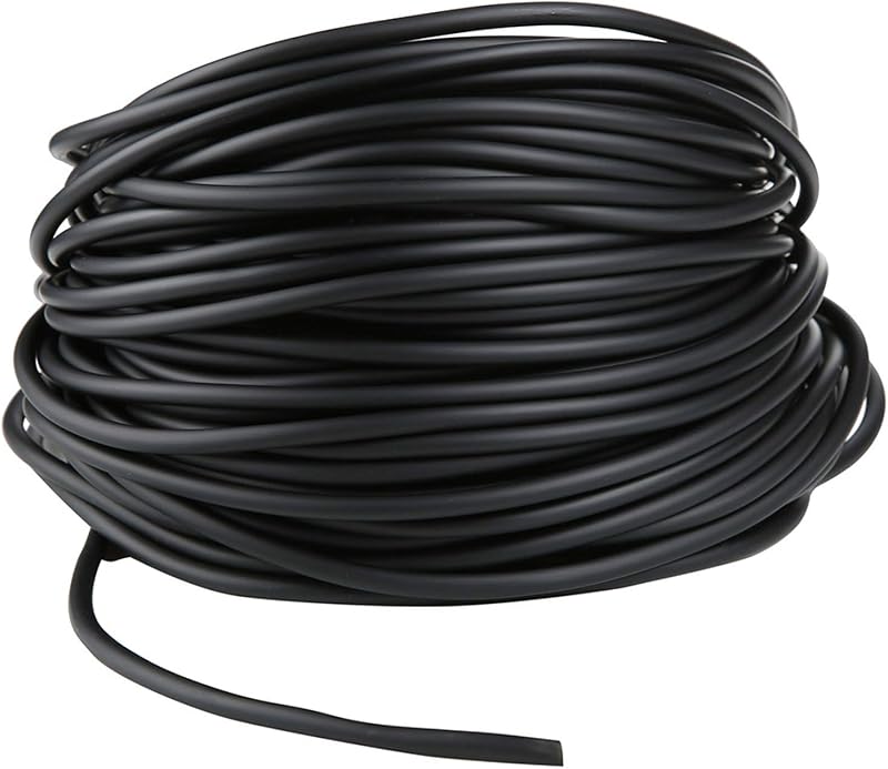 Mangueira de Ar Preta para Aquário, Tubo Flexível 3/16" JIH com Conectores, 50,29 m