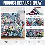 hyha Couch Covers, Chair/Sofa Covers, Floral Pattern, Stretch, Printed, 2 Pieces, Armchair Slipcover, Separate Couch Cushion Slipcover, Furniture Protector for Dogs(Armchair, Paisley Floral) - Image 4