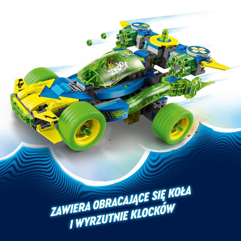 LEGO DREAMZzz Samochód Wyścigowy Mateo i Z-Bloba, Konstrukcyjna Zabawka dla Dziecka do Zbudowania 2 w 1, Minifigurki Mateo i D-Shocka, Kreatywny Prezent dla 8-latka, Chłopca i Dziewczynki, 71491