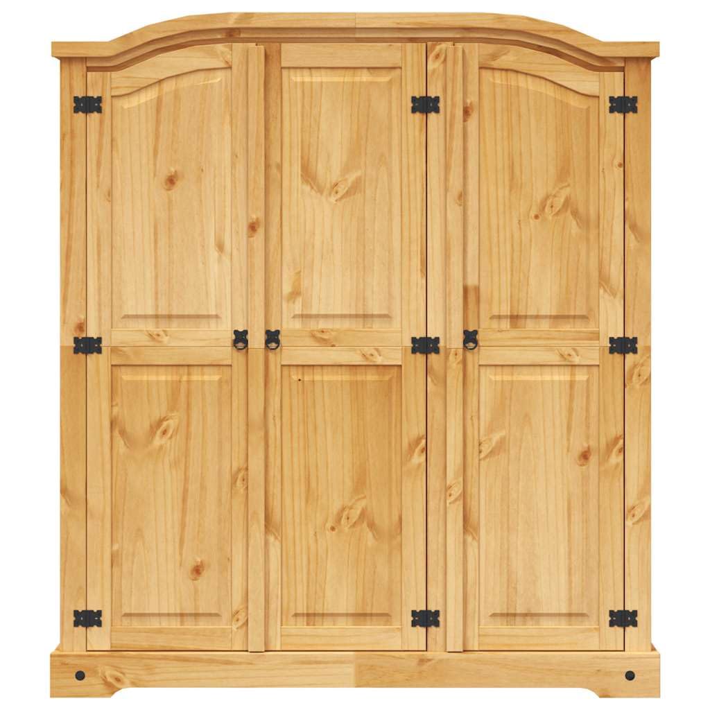 vidaXL Armadio Legno di Pino Messicano Corona Range 3 Ante Mobile Guardaroba
