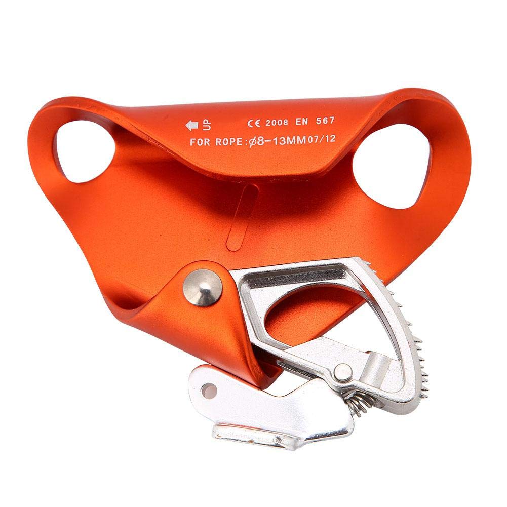 Keenso Aeronautical Aluminum Climbing Ascender Riser Fall Arrest Safty Gear Rock Climbing Mountaineering Equipment(Orange) Mountain Climbing Tools Climbing Tools Climbing Tools - Image 4