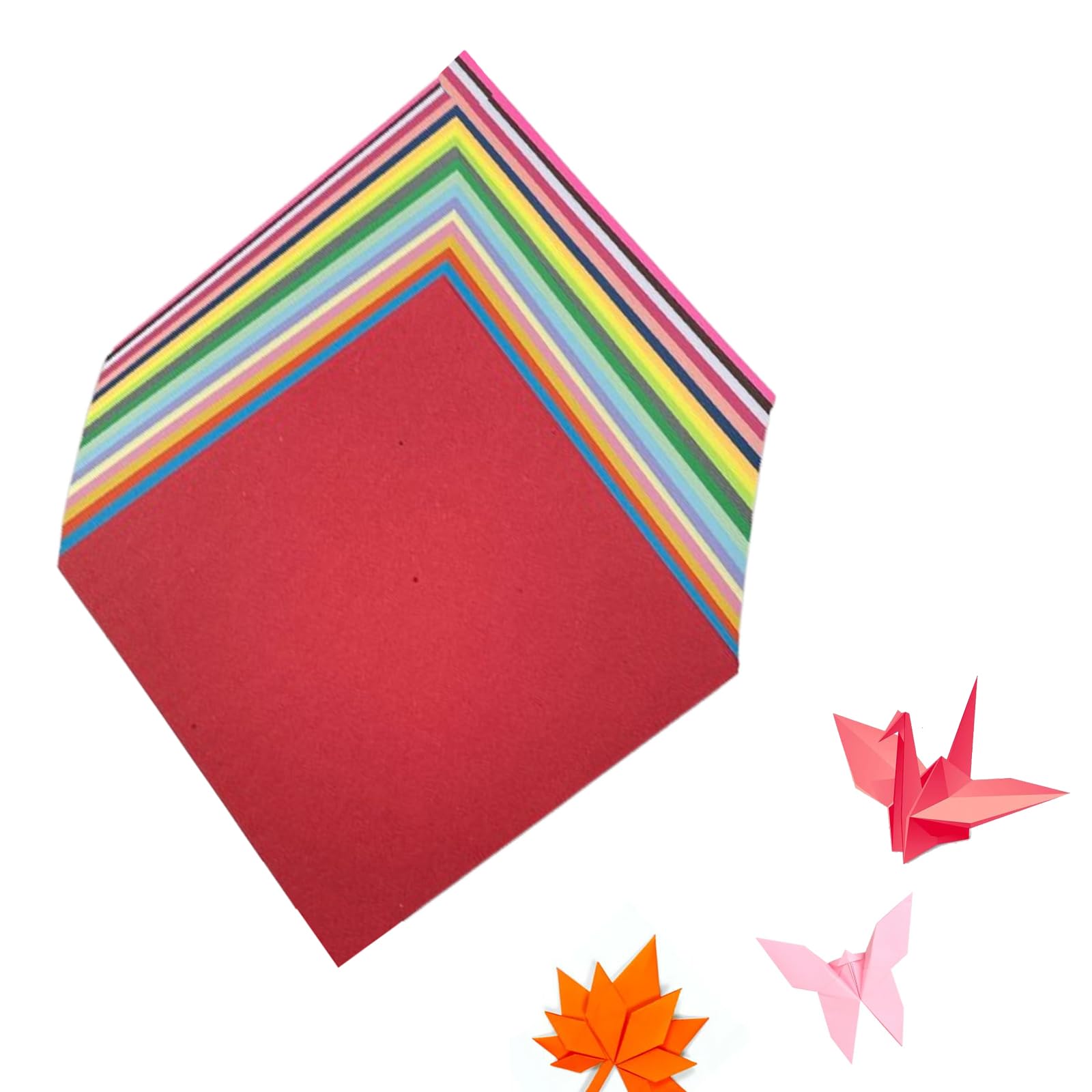 Duomama 200 Sheets Origami Paper, 20x20 cm, 20 Vibrant Colors for Kids & Adults DIY Crafts - Large Squares Ideal for School Projects, Arts & Creativity