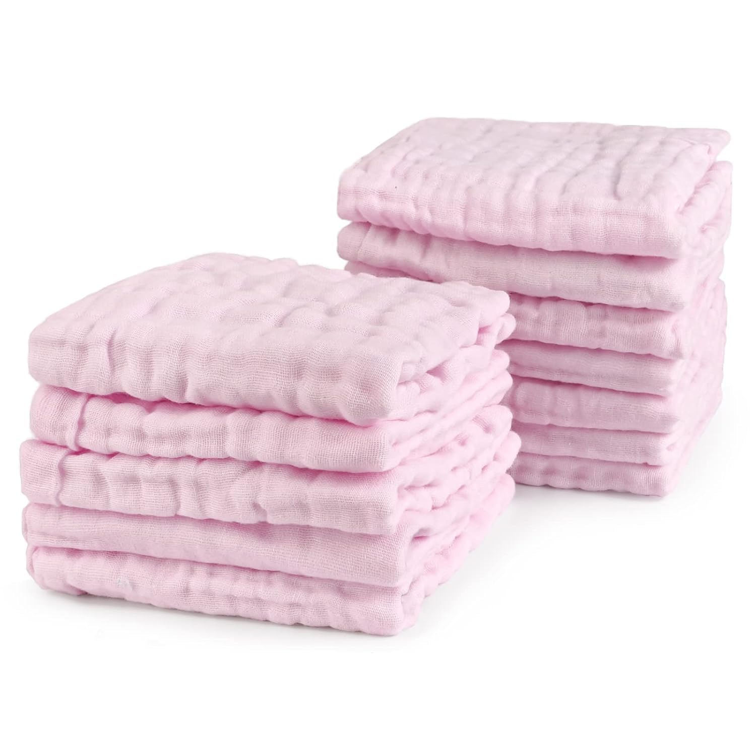 KASSY POP CURATED JUST FOR YOU Baby Muslin Washcloth Cotton Baby Wipes Cum Face Towel, Pack of 5, 10×10 inches – Pink KASSY POP CURATED JUST FOR YOU Baby Muslin Washcloth Cotton Baby Wipes Cum Face Towel, Pack of 5, 10×10 inches – Pink