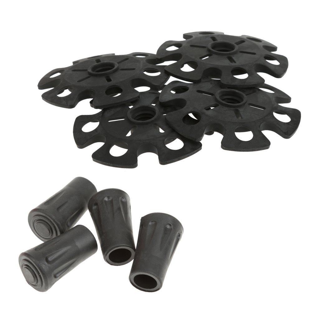 CALANDIS™ 4pcs Replacement Rubber Snowflake Snow Basket Hiking Trekking Poles | Walking & Trekking Sticks | Hiking Gear | & Hiking | Outdoor Sports-image-22