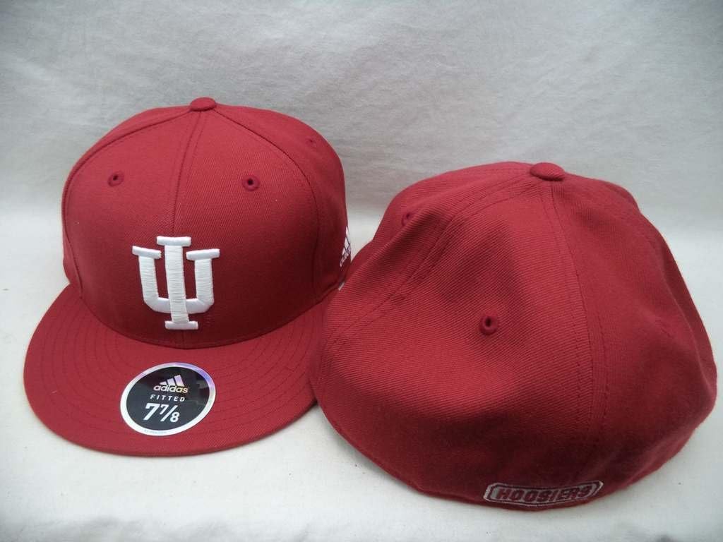 Indiana Hoosiers Adidas NCAA Red Structured Fitted Hat Cap 7 7/8