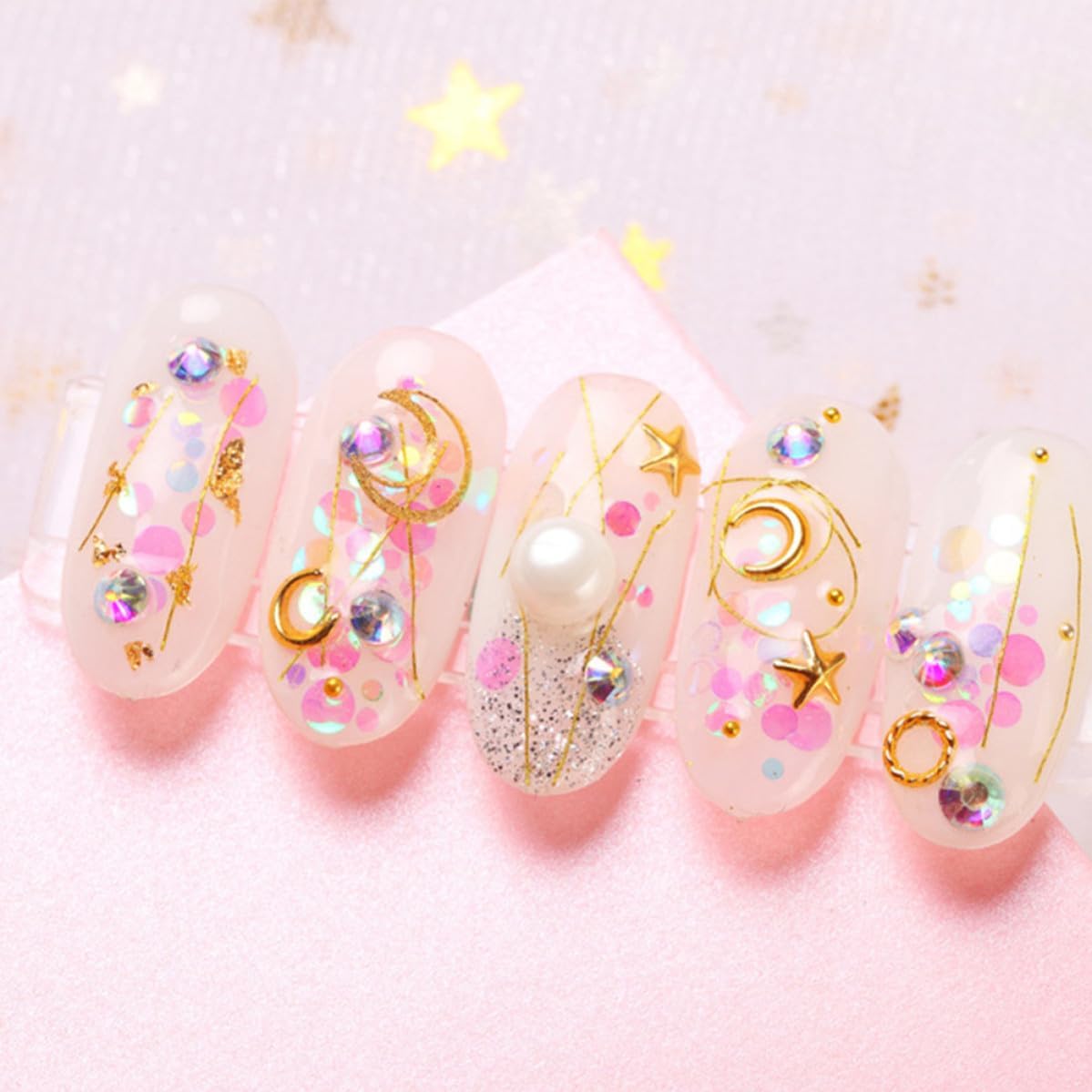 16 Boxes Shiny Alloy Nail Metal Strands for Manicure Decorative Metal Wire DIY Nail Decoration Accessories and Stylish Ornaments