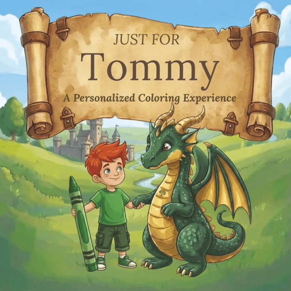 Just for Tommy: A Personalized Coloring Experience: 50 total coloring pages | 28 coloring pages featuring Tommy's name | 22 coloring pages themed for boys (Personalized Coloring Book Series)
