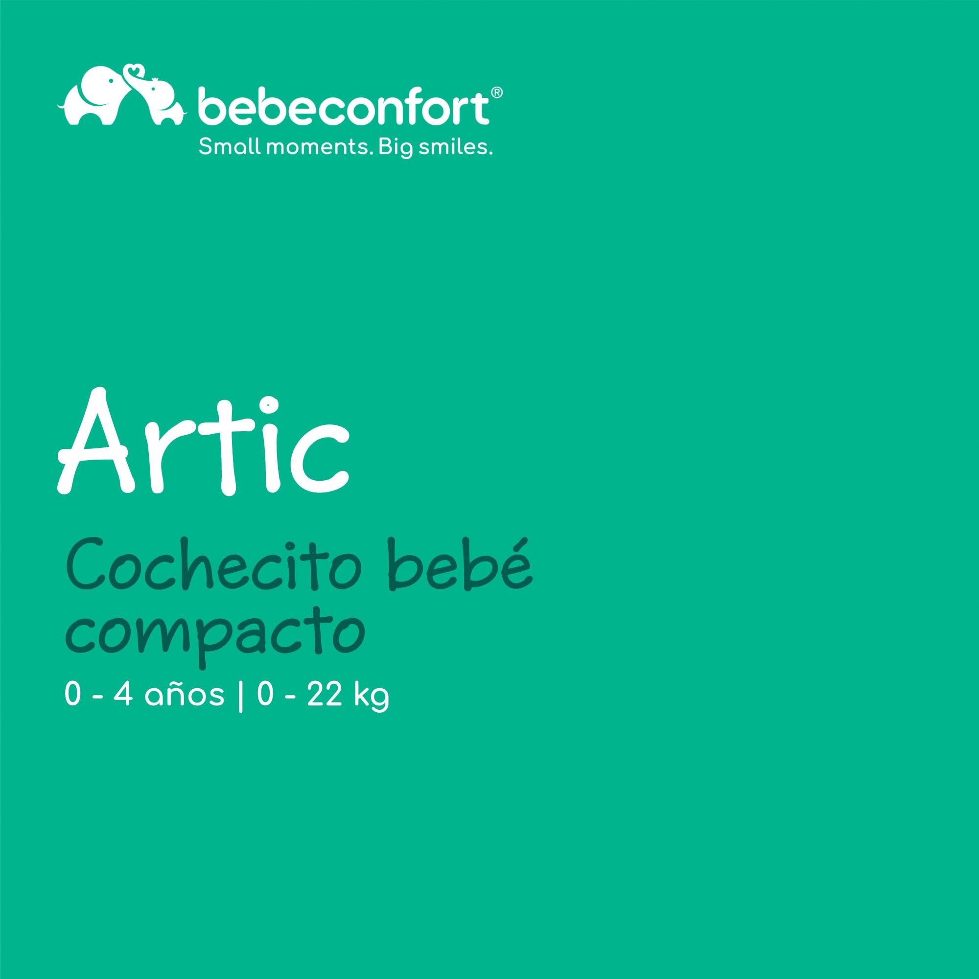 Bebeconfort Artic, Cochecito Bebe Reclinable, 0-22 kg, Mineral Graphite | Silla de Paseo Cómoda y Compacta, 0-4 Años, Ruedas Todoterreno, Plegado con Una Mano, Amplia Cesta de 5 kg