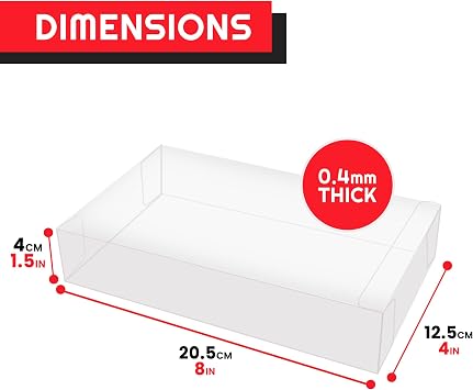 EVORETRO Display Case Protector Compatible for Lorcana Booster Box (1 Pack) - 0.40MM Thick PET Clear Case for Lorcana Collector Box, Anti-Scratch, Stackable, Protect Your Collection in Style