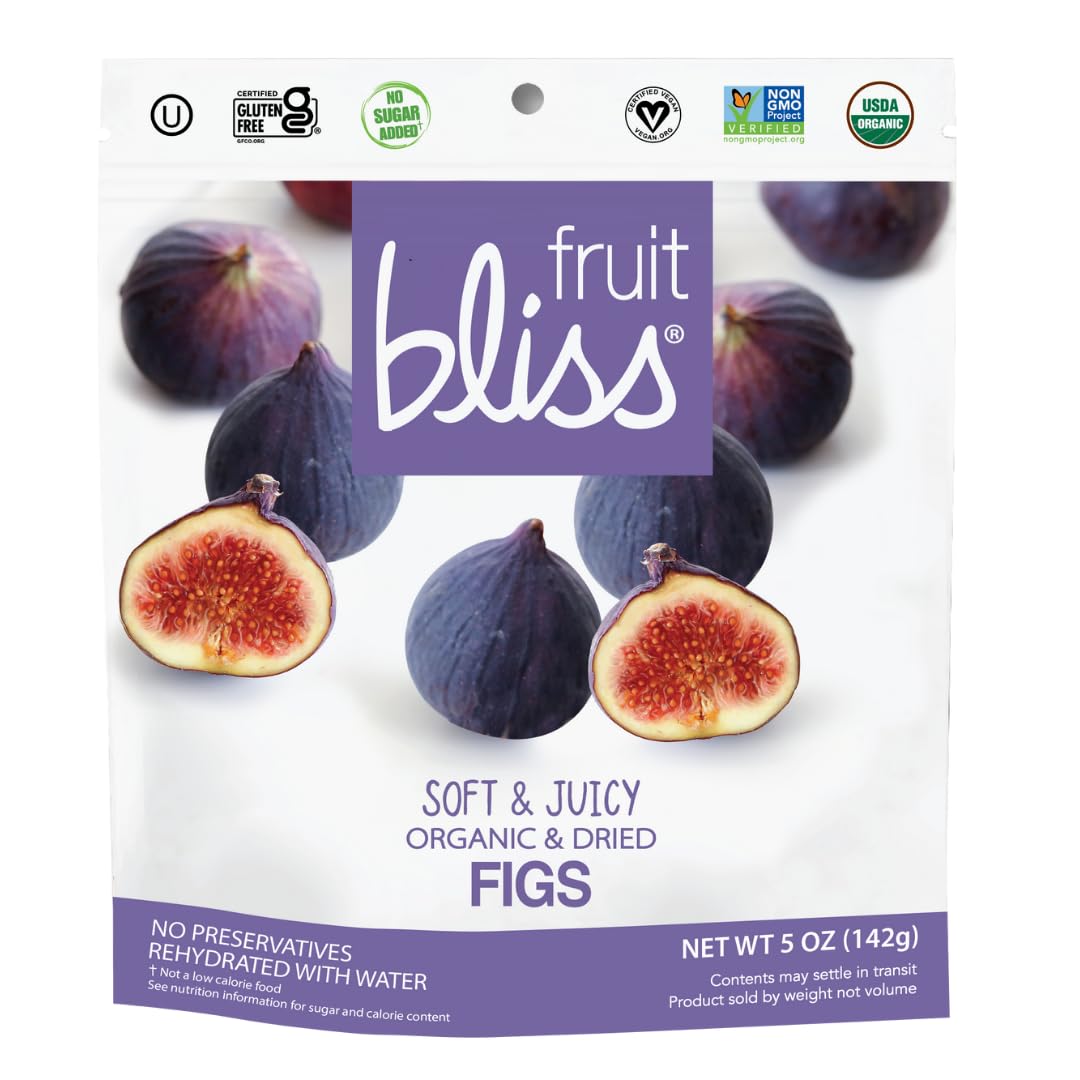 Organic Turkish Figs Dried Fruit Snacks 6 Pack 5oz