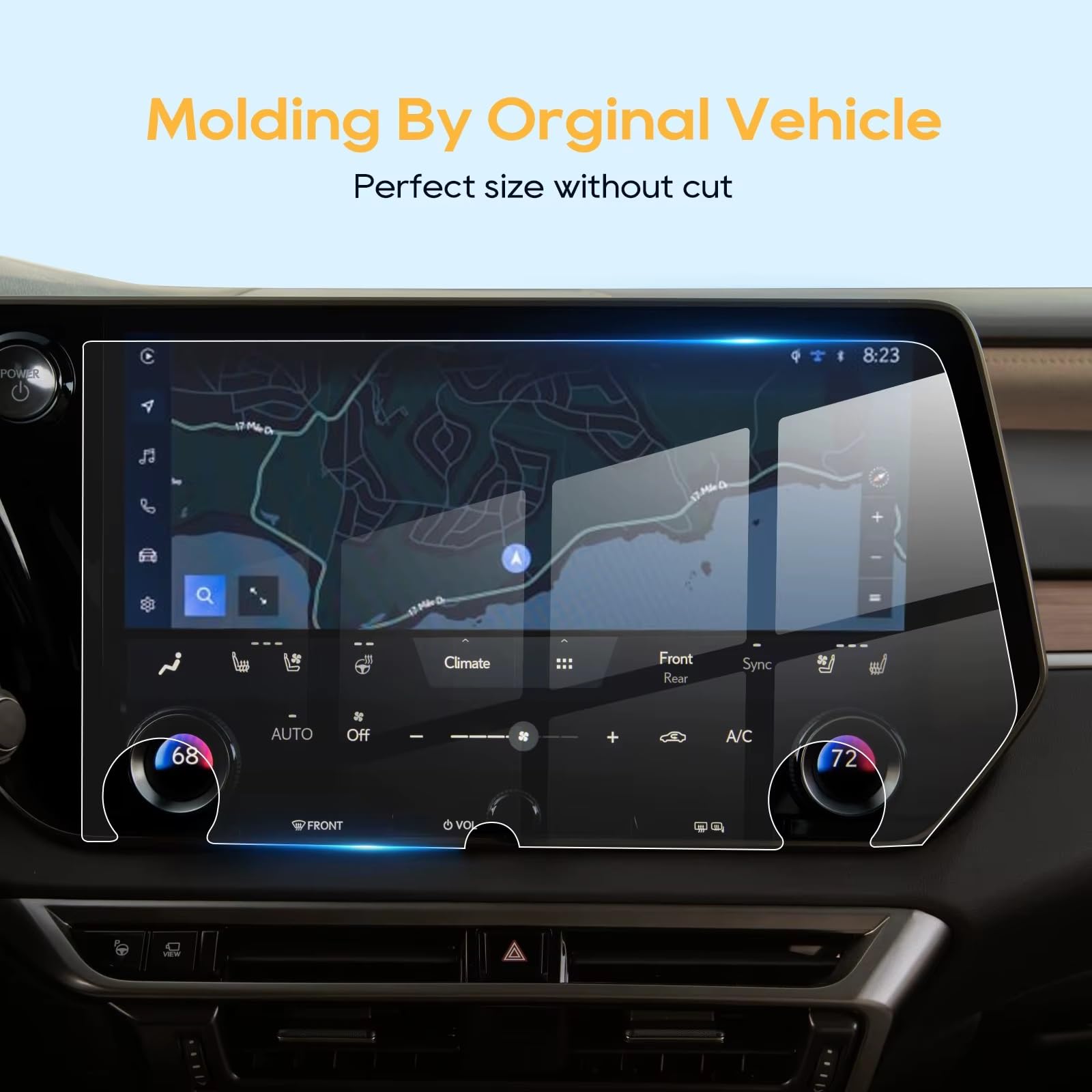 Kompatibel Mit Lexus Für Rx Für 500H 2023–2025, Auto-GPS-Displayschutz, Auto-Multimedia-Display, Displayschutzfolie, Auto-Display-Abdeckung Schutzfolie Auto Navi(Left Hand Drive)