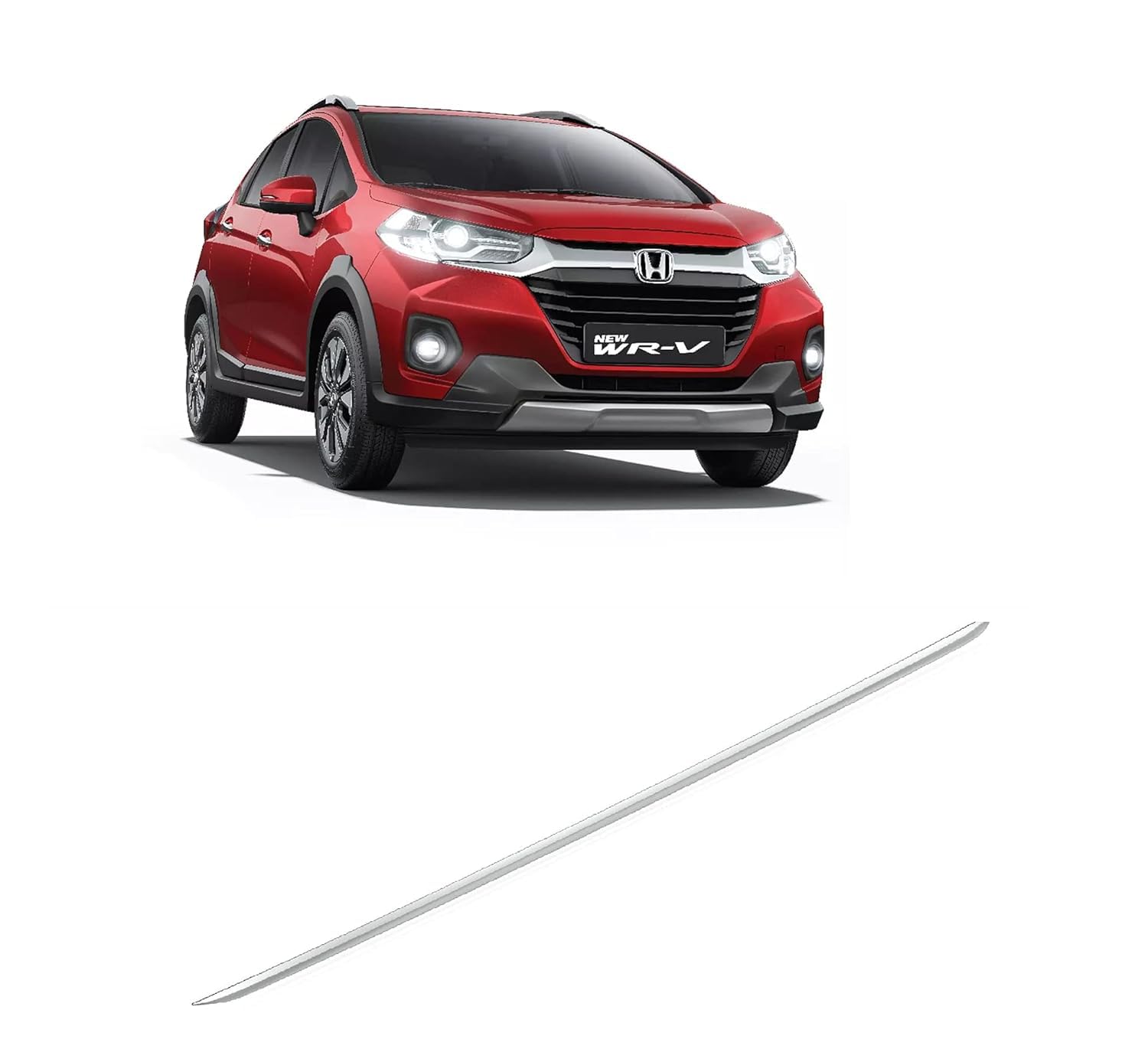 Chrome Trunk Garnish for Car | Dicky Trim Garnish Rear Boot Patti Compatible with Honda WRV Old-image-27
