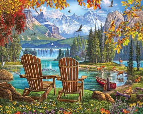 Puzzle de 1000 piezas White Mountain Paisaje Escénico, Paraíso de Montaña | piezas grandes, regalo para adultos y familia, 24"x30" miniatura 1