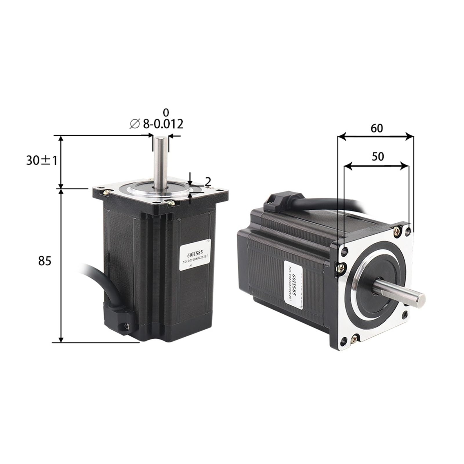 Schrittmotor 60 Schrittmotor 1,8 Grad 60HS85 Motor 4-adrig 2,8 NM 4,0 A Nema24 Schrittmotor