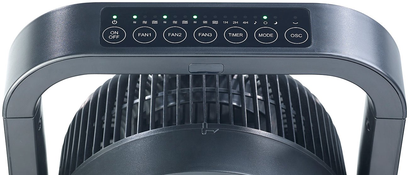 Carlo Milano Ventilator mit 3 Rotoren: Standventilator mit 3 Rotoren, 3 Stufen, Oszillation, Timer, 105 Watt (3 Fach Ventilator, Dreier)