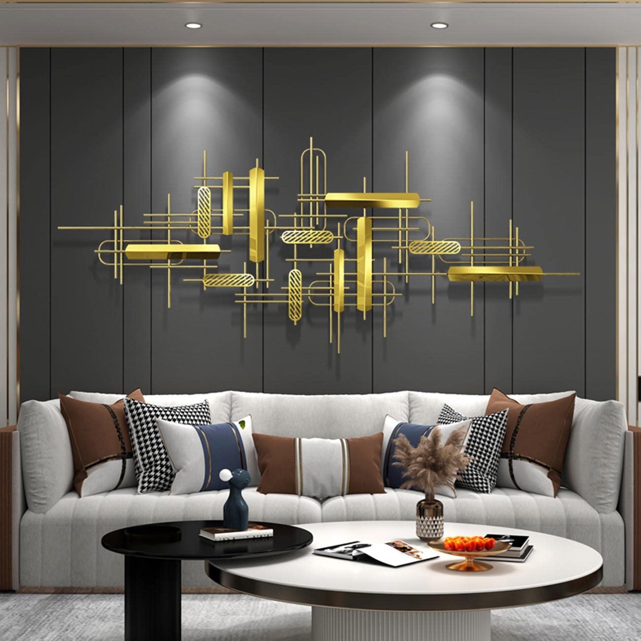 Amazon.co.jp: メタルウォールアートウォールスカルプチャー、素朴な