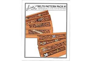 Jim Linnell - Belts Patterns Pack #1: Distinctive Feathers and Crosses (Leathercraft Designs)