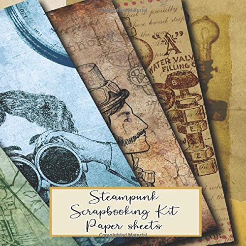 Steampunk scrapbooking kits paper sheets: Scrapbooking kit in a book for creating your own sketchbooks - Emphera elements for decoupage, journaling, ... scrap book albums (Scrap book paper kits) steampunk buy now online Steampunk scrapbooking kits paper sheets: Scrapbooking kit in a book for creating your own sketchbooks - Emphera elements for decoupage, journaling, ... scrap book albums (Scrap book paper kits) steampunk buy now online