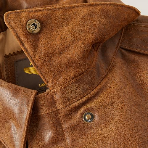 Landing Leathers Men Air Force A-2 Distressed Leather Flight Bomber Jacket (Also available in Big & Tall)2