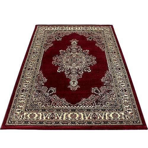 Stilvoll Günstig by ELMM Orient-Teppich für Wohnzimmer in Rot 80 x 150 cm rechteckig im orientalischen Design