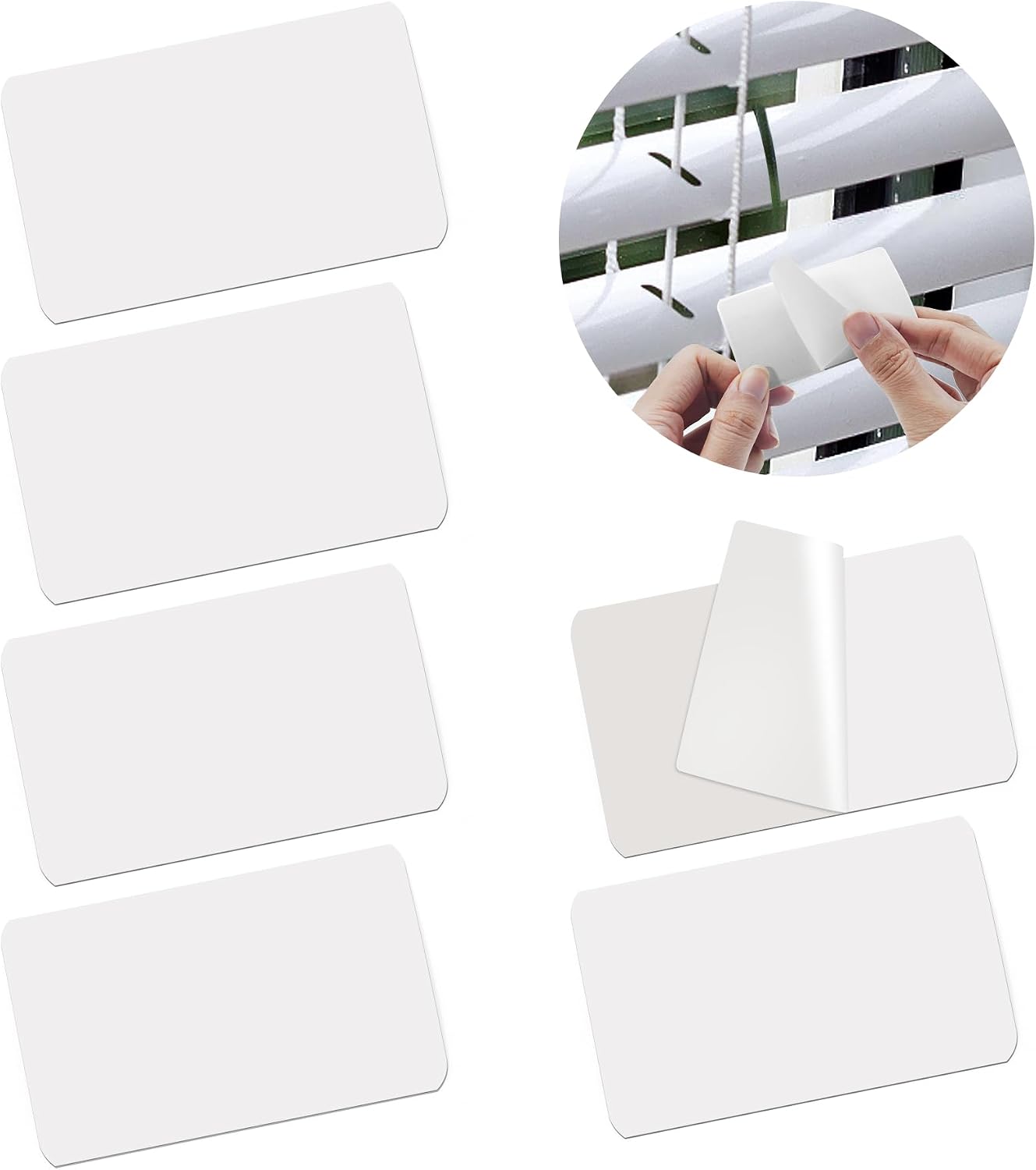 20 Pcs White Mini Horizontal Blind Repair Tabs-1 inch Horizontal Blinds Replacement Slat Blind Slat Repair Kit Blind Fixers for Repair Damaged Blinds Blades