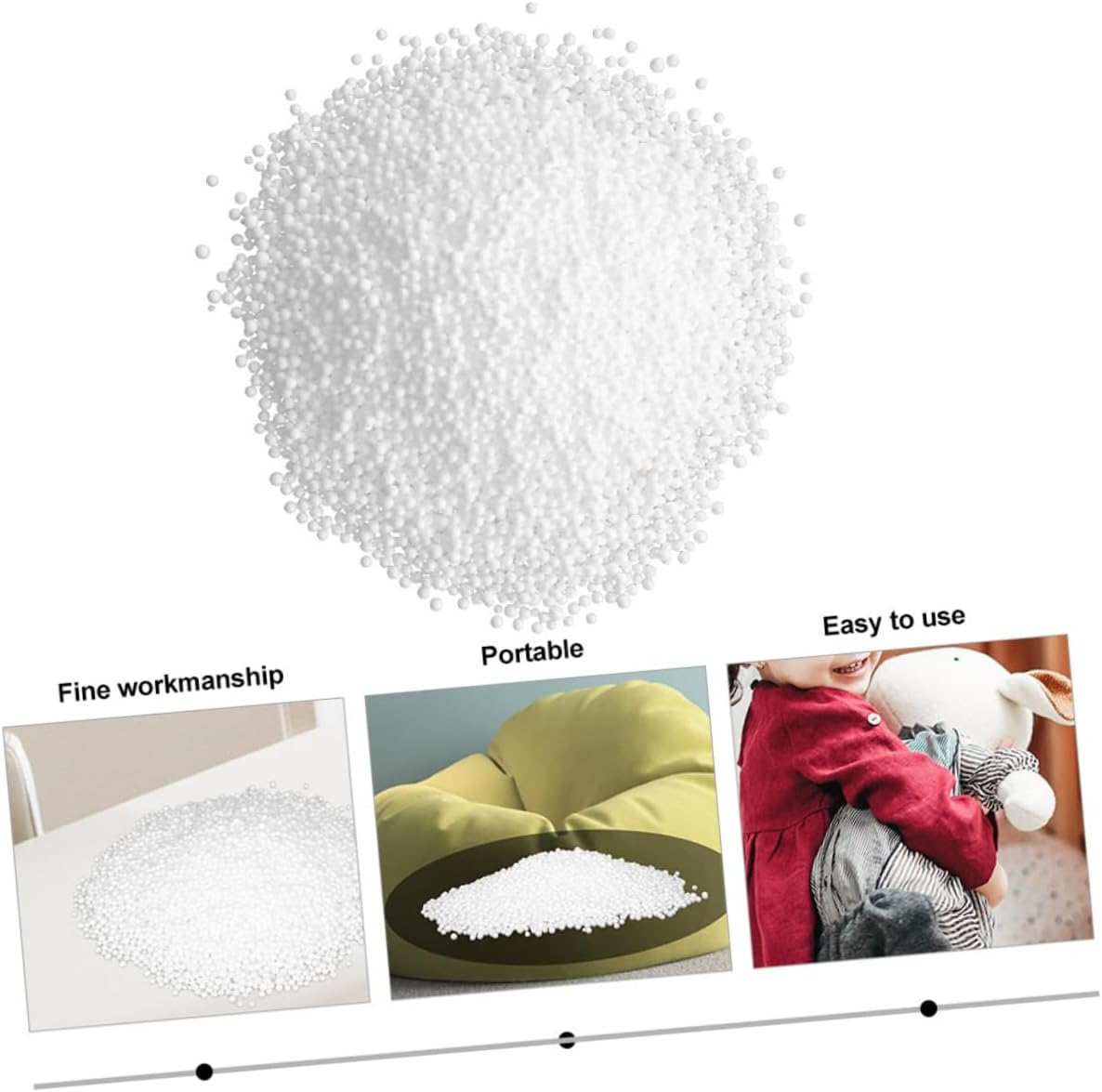 Alipis 1 Pack Bean Bag Filler Refill Versatile Shredded Stuffing for Sofa Cushions Doll Filling Beads for Heat Insulation Sound Absorption Lightweight