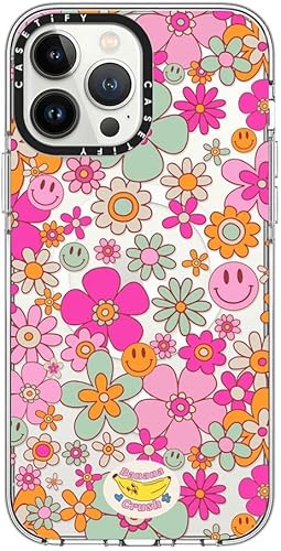 CASETiFY Funda transparente para iPhone 13 Pro Max no amarillentaprotección contra caídas de 6.6 piescompatible con Magsafe  Patrón Groovy