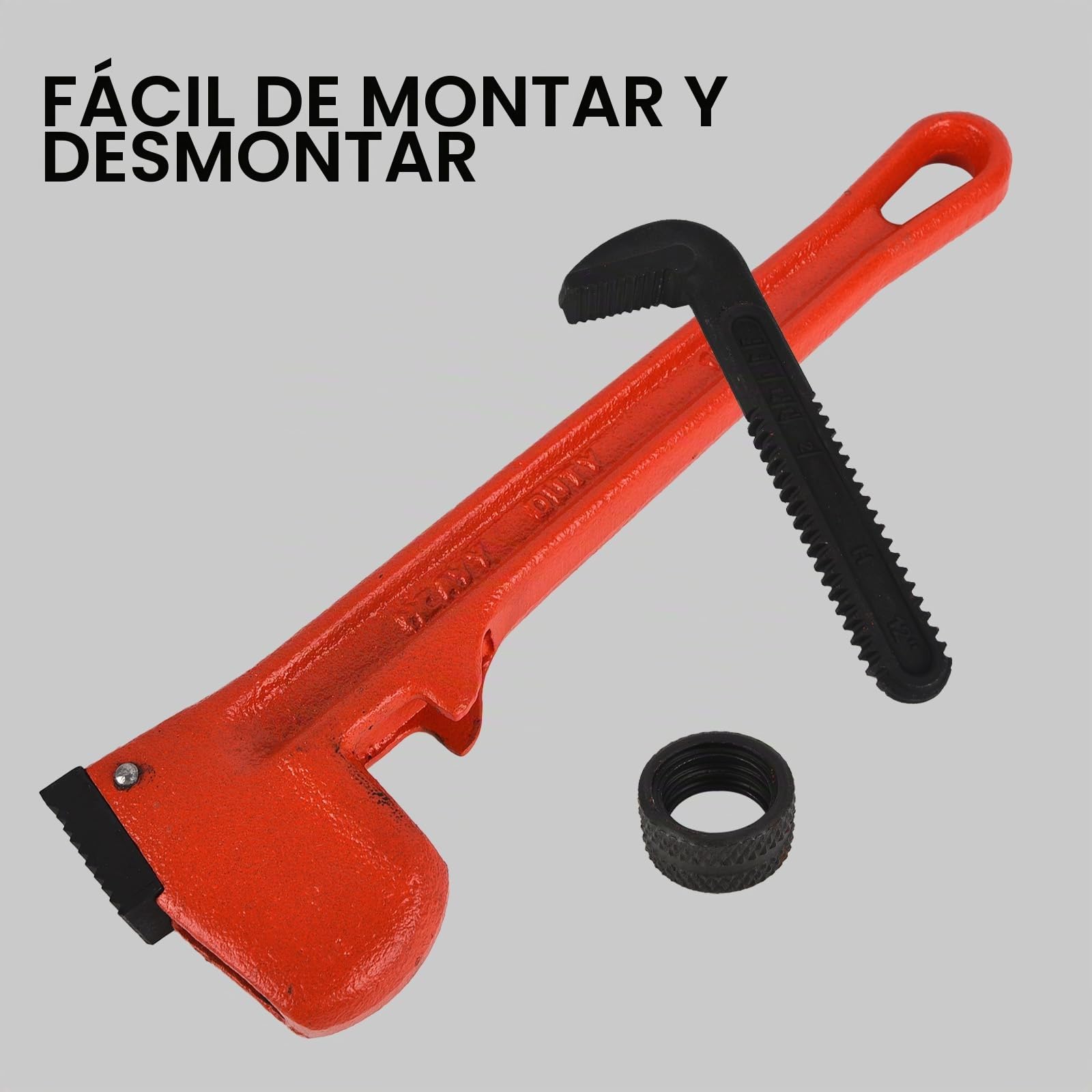 Llave de tubo de 14 pulgadas, llave de fontanería tipo Stilsons, herramienta de llave inglesa de cambio ajustable resistente para reparación y fontanería (sujeción máxima: 68 mm)
