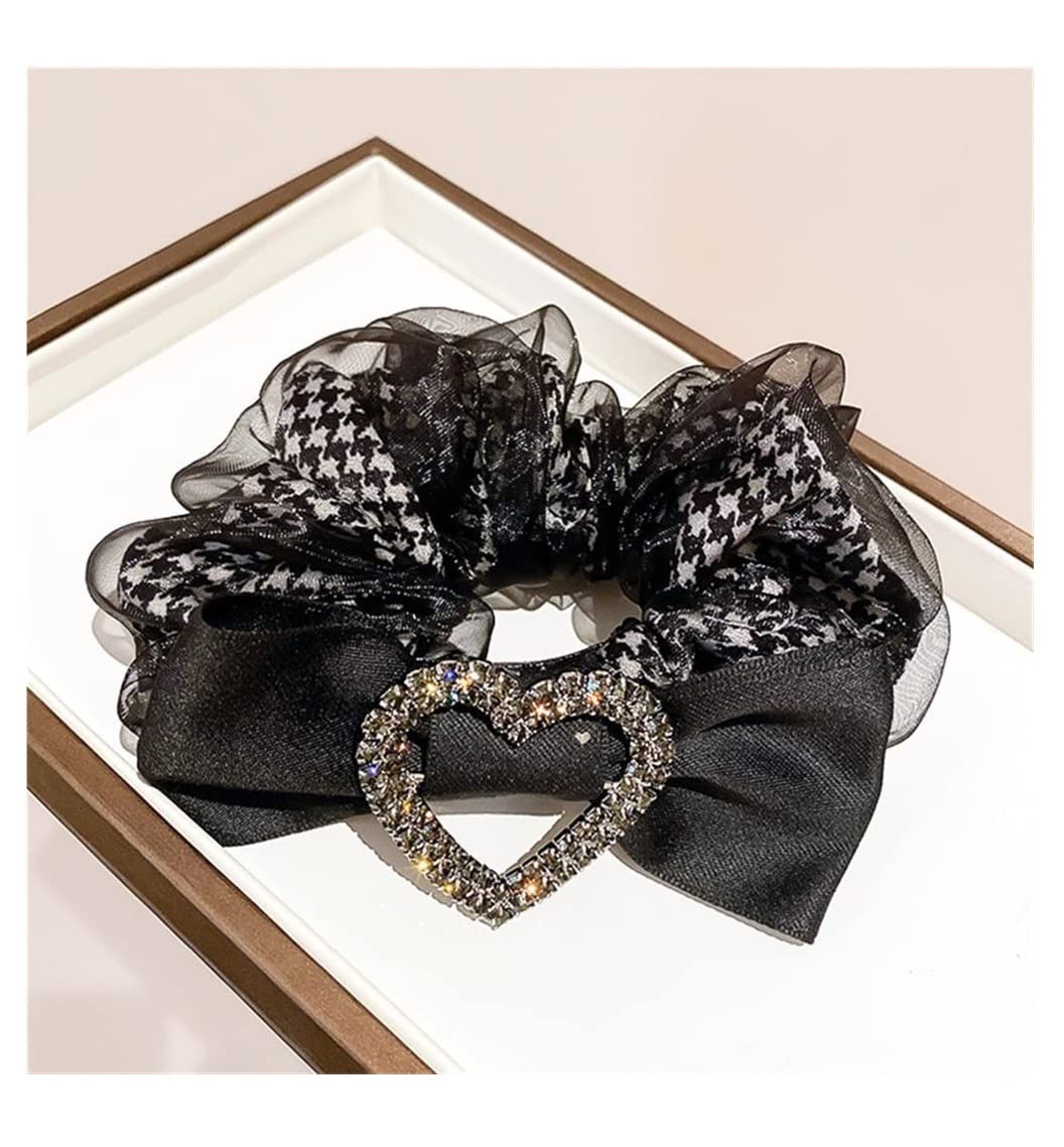 Feste Elastici Capelli Love Bow Hair Ring Mesh Rope Wild Head Jewelry Plate Accessori Per Capelli Decorazione