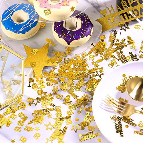 3000 Pieces 50Th Anniversary Confetti, 50Th Wedding Anniversary Decorations, Glitter Gold Table Confetti For Anniversary Birthday Party Supplies #TOP6