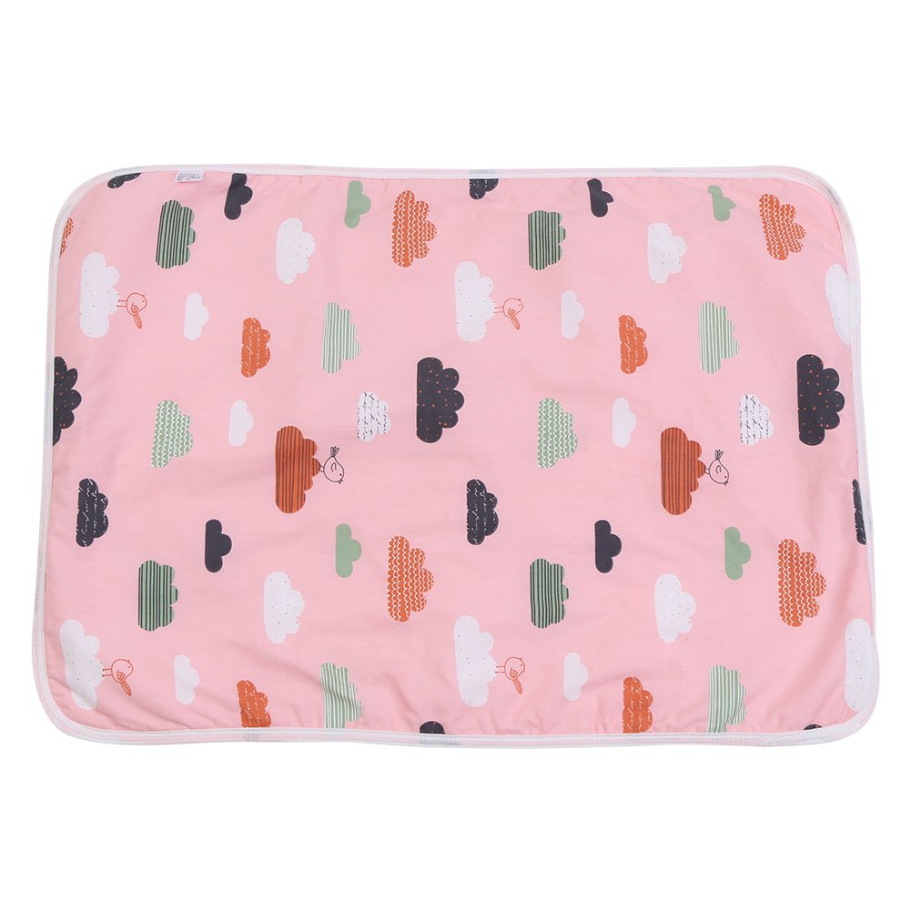 Baby Crib Mattress Pad Infant Waterproof Cotton Urine Mat Cover Diapering Sheet Protector Reusable Incontinence Bed Pads Washable Incontinence Underpads (#D)