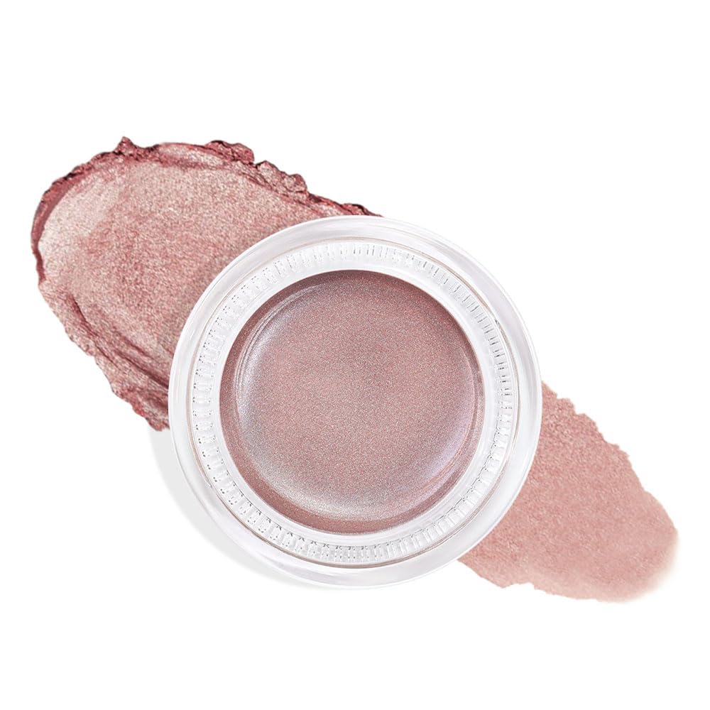Single Cream Eye Shadow,Antique Rose Shimmer Glitter Natural Nude Monochrome Eyeshadow Palette,Waterproof,Long Lasting Naturing-Looking,Vegan & Cruelty-Free,R02