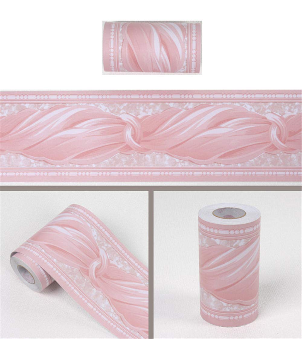 Carta Da Parati Autoadesiva Per Bordo Bagno - PVC Impermeabile - Stile Retrò Fiori - 10cm X 5m - Foto 4