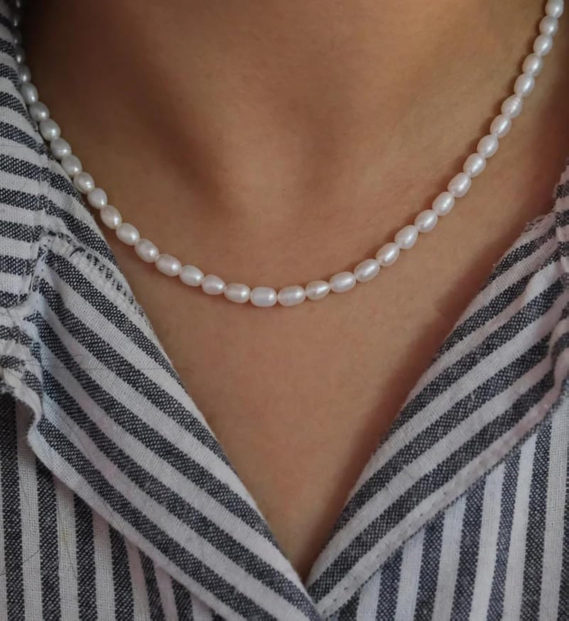 Women's Freshwater Pearl Necklace, Adjustable Strand