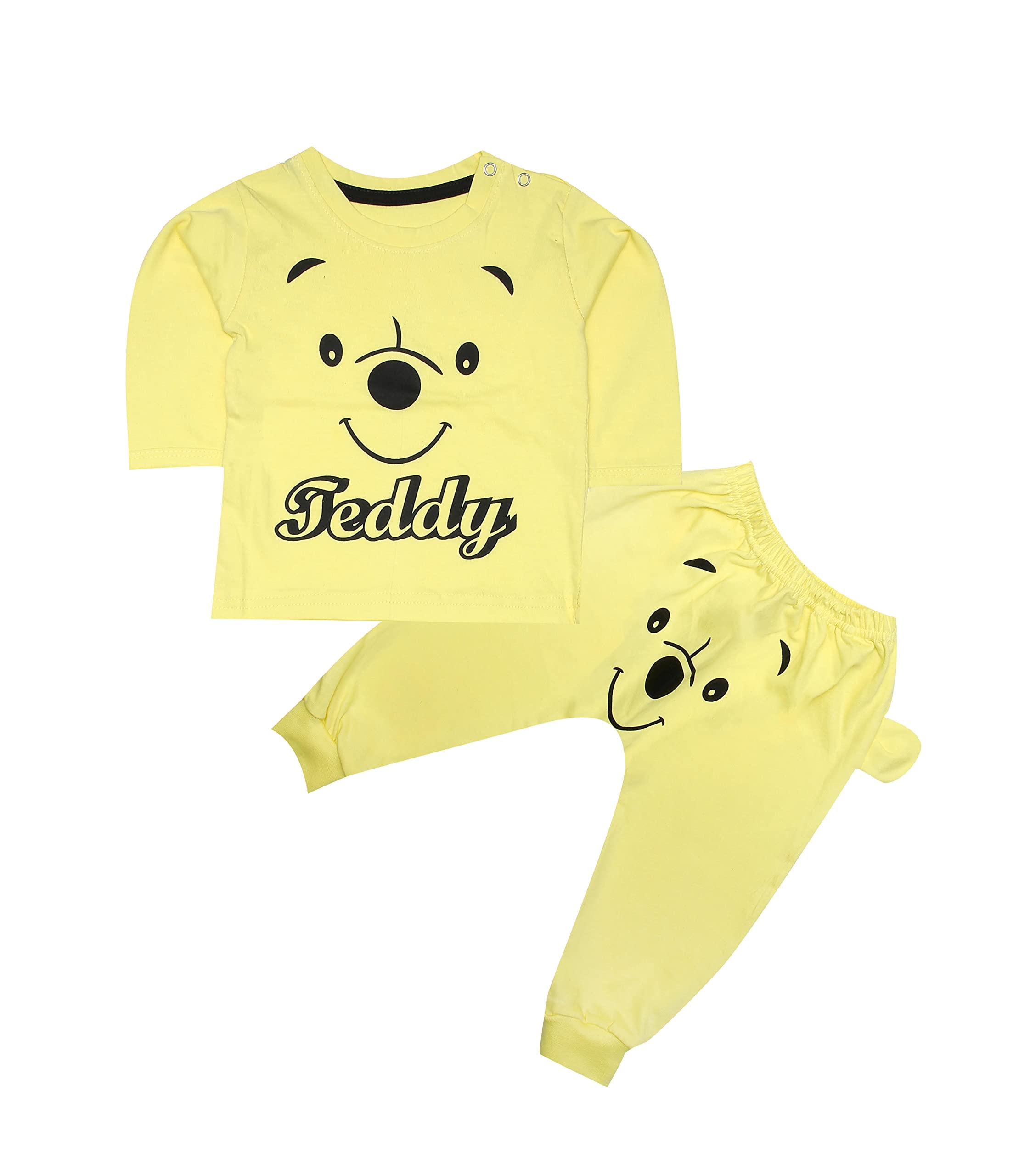 FaretoBaby's Cotton Blend, Cotton T-Shirt and Pants Set