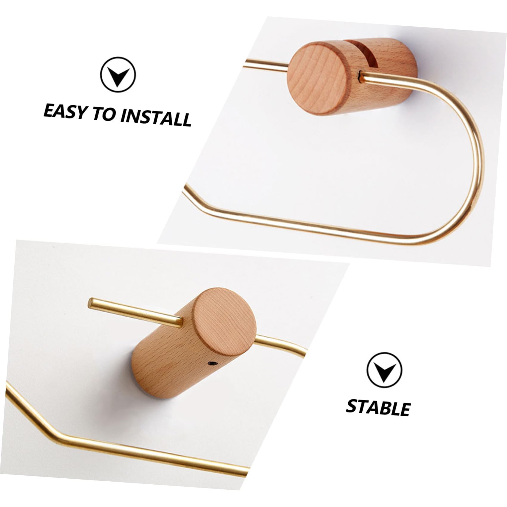 HOMSFOU 2piezas Portarrollos De Papel Higiénico De Natural Soporte Sin Taladros para Baño Organizador Elegante y Funcional para Hogar y Oficina