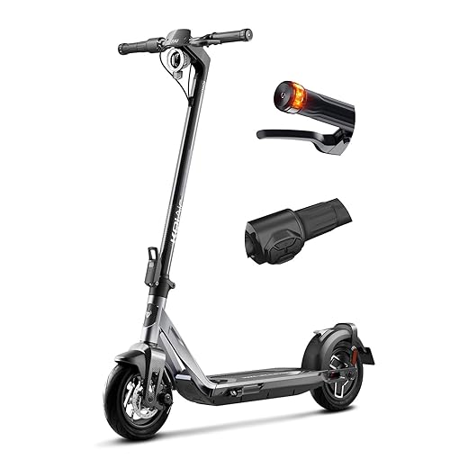 NIU KQi Air Electric Scooter for Adults, Carbon Fiber Ultra Light 31 Miles Long Range, Max Speed 20MPH, 7.5in. Wider Deck, 9.5in. Tubeless Fat Tires, UL Certified
