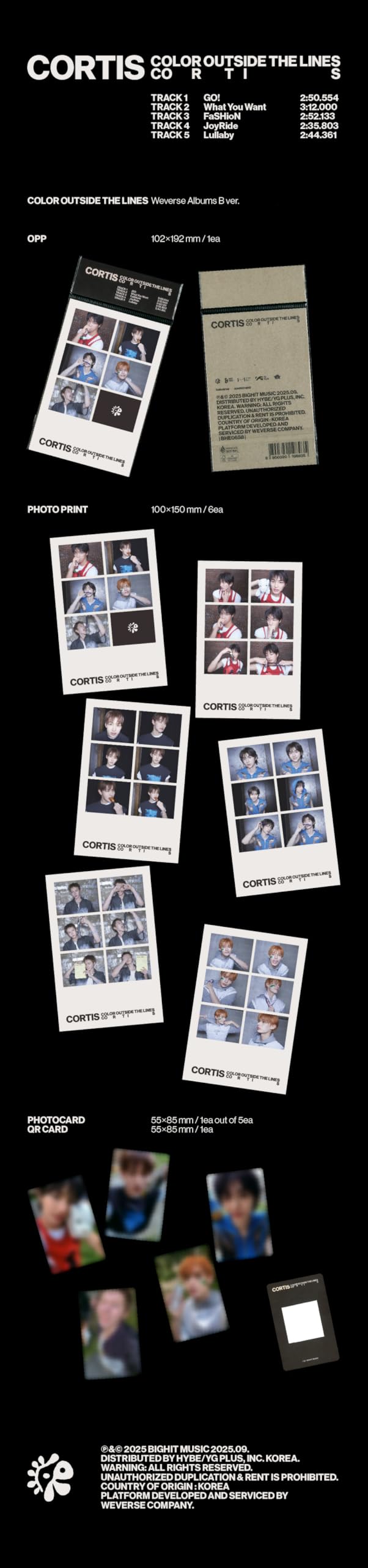 Amazon.co.jp: CORTIS COLOR OUTSIDE THE LINES 1st EP Album アルバム