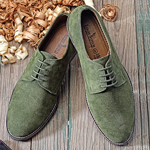 Image of LOUIS STITCH Italian Suede Leather Shoes Laceup British Style Handcrafted Casual Shoe for Men (SXSUPL)