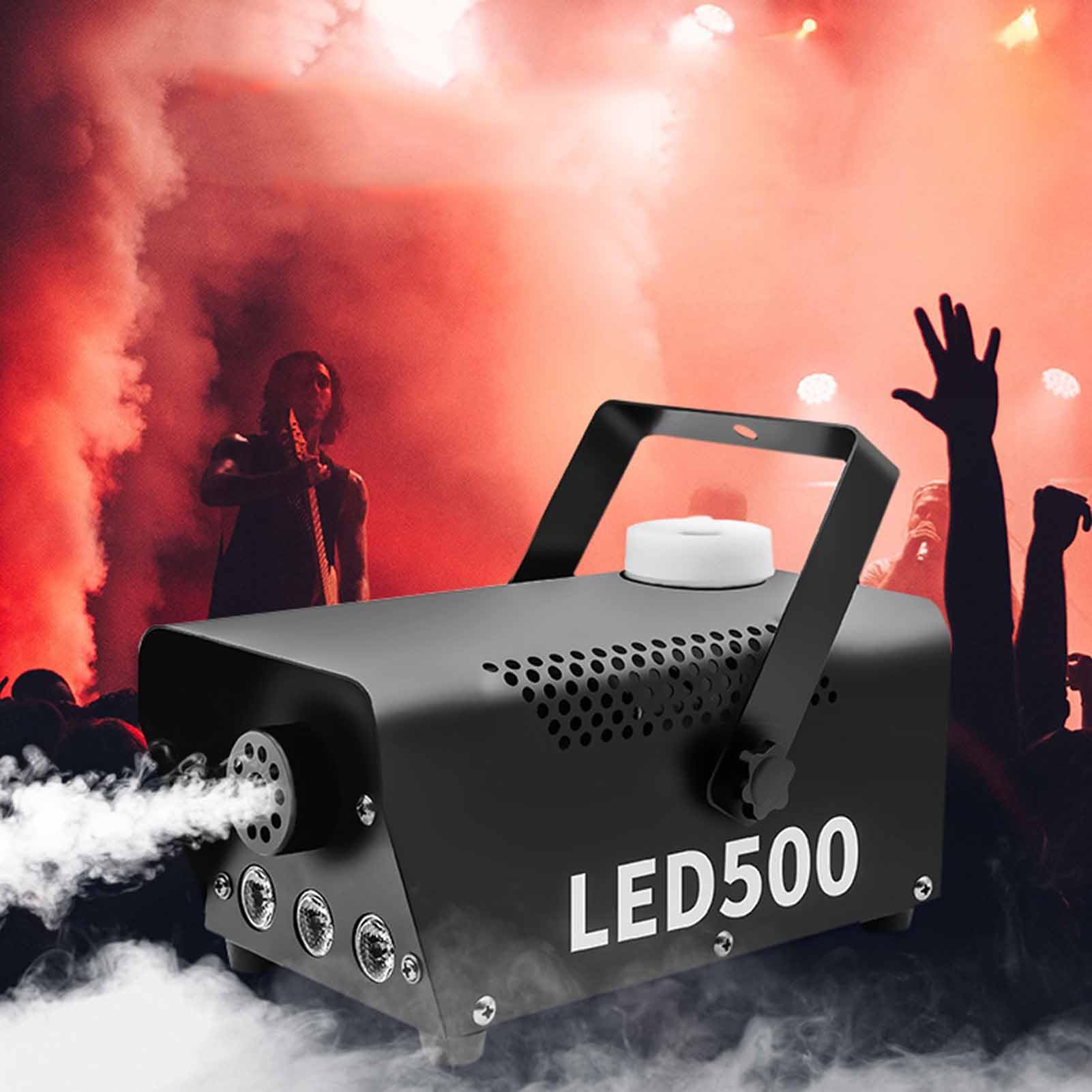 Kolorowa Wytwornica Dymu LED Ze Zdalnym Sterowaniem Elektroniczna Wytwornica Dymu 500 W Wewnętrzna Maszyna Do Wytwarzania Mgły